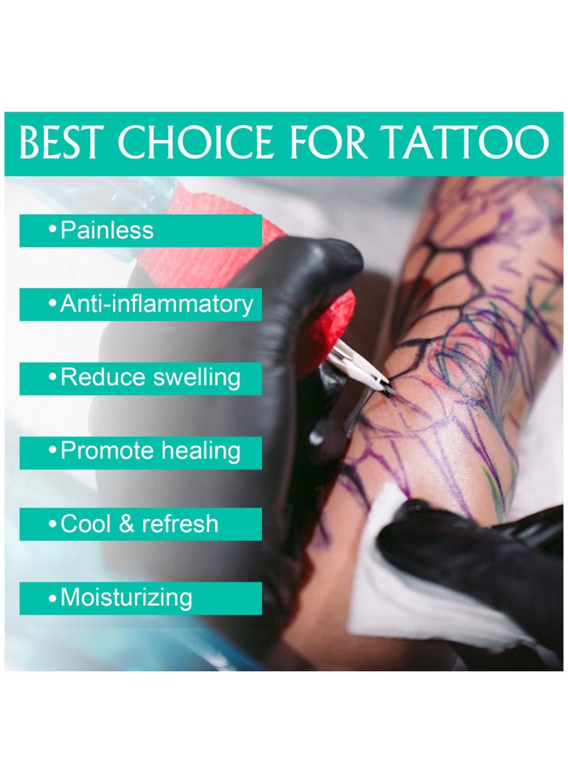 كريم تخدير الوشم غير مؤلم 50 مل قبل كريم تخدير الوشم لإزالة الشعر بالشمع والحقن، قوة إضافية تدوم حتى 6-8 ساعات، كريم تخدير طبيعي بالصبار للرجال والنساء