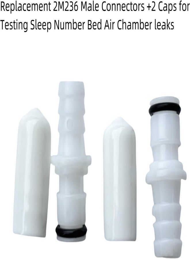 Aupll Replacement 2 M236 Male Connectors + 2 Caps for Testing Sleep Number Bed Air Chamber leaks - Image 4