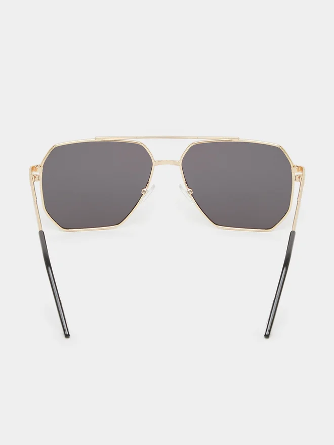 Styli Styli Double Bridge Aviator Sunglasses With Nose Pads