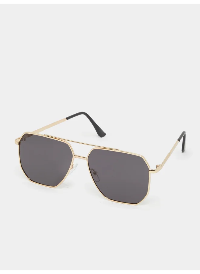 Styli Styli Double Bridge Aviator Sunglasses With Nose Pads