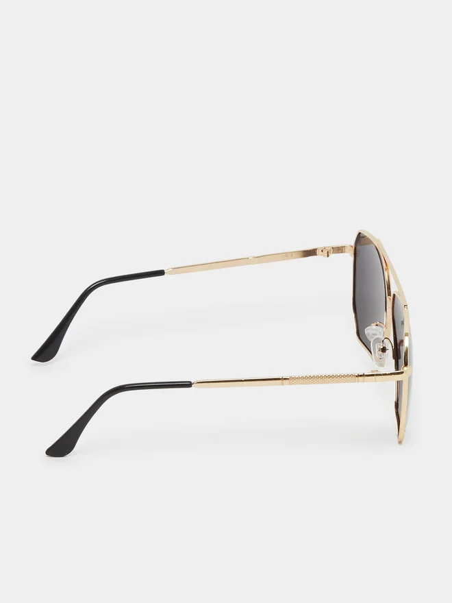 Styli Styli Double Bridge Aviator Sunglasses With Nose Pads