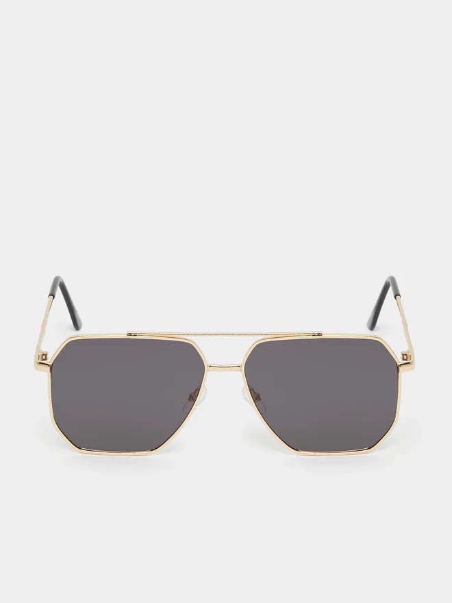 Styli Styli Double Bridge Aviator Sunglasses With Nose Pads