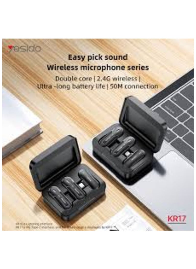 Yesido YESIDO KR17 2 in 1 Type-C Wireless Microphone with Charging Box  - Image 3