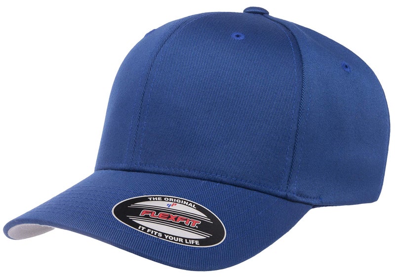 Flexfit Men's Wooly Combed Twill Fitted Baseball Cap, Royal, Large-X-Large - Image 1