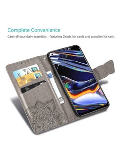 Generic Case for Rakuten Big S Phone Case, Card Slots, Kickstand Feature, Luxury PU Leather Wallet Case Flip Folio Cover, Cover for Rakuten Big S.(Gray)  - Image 2