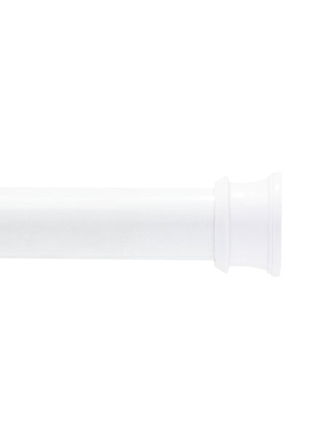 Kenney KN609C/10 Twist & Fit No Tools Camlock Tension Easy Install Shower Curtain Rod with Non-Slip, Non-Scratch Ends, 42-72" Adjustable Length, White, 1" Diameter Rust Resistant Steel Tube - Image 1