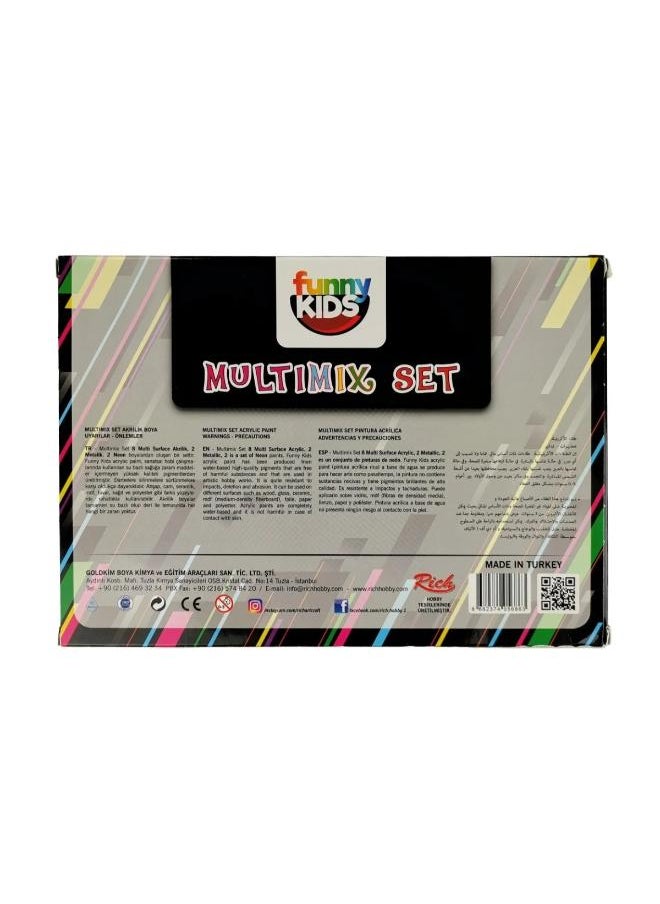 Generic - Funny Kids Multimix Acrylic Paint 20ml Set of 12 - Image 1
