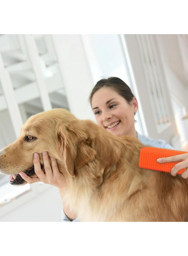 PEUTIER PEUTIER 2pcs Silicone Pet Hair Brushes, Convenient Block Roller Cleaner Reusable Pet Hair Carpet Brush Portable Carpet Cleaner Roller for Furnishings Sofa Carpets Couch Bedding (Yellow & Orange)  - Image 3