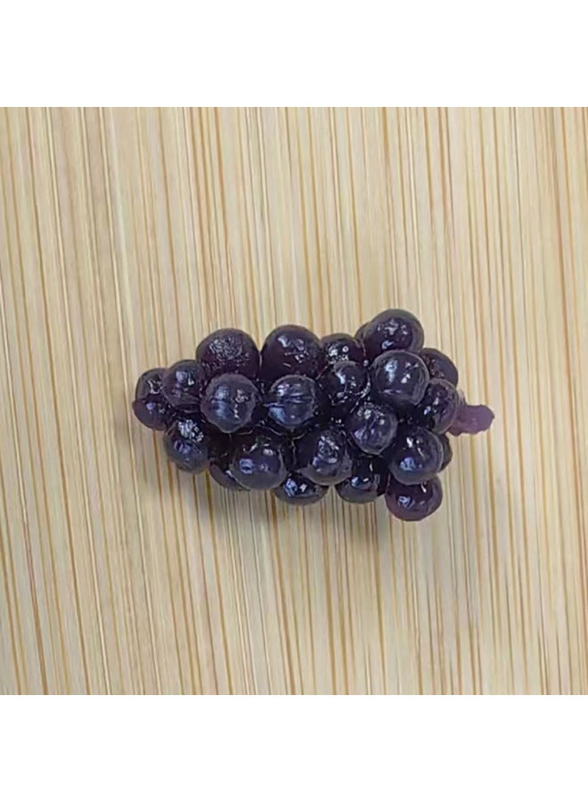 Miniature Food Toys Mini Artificial Grape Diy Fruit Accessories Tpr Soft Glue Pinch Music Vent Toy Accessories-Color:TPR Small Black Grapes-Size:2.5cm - Image 1