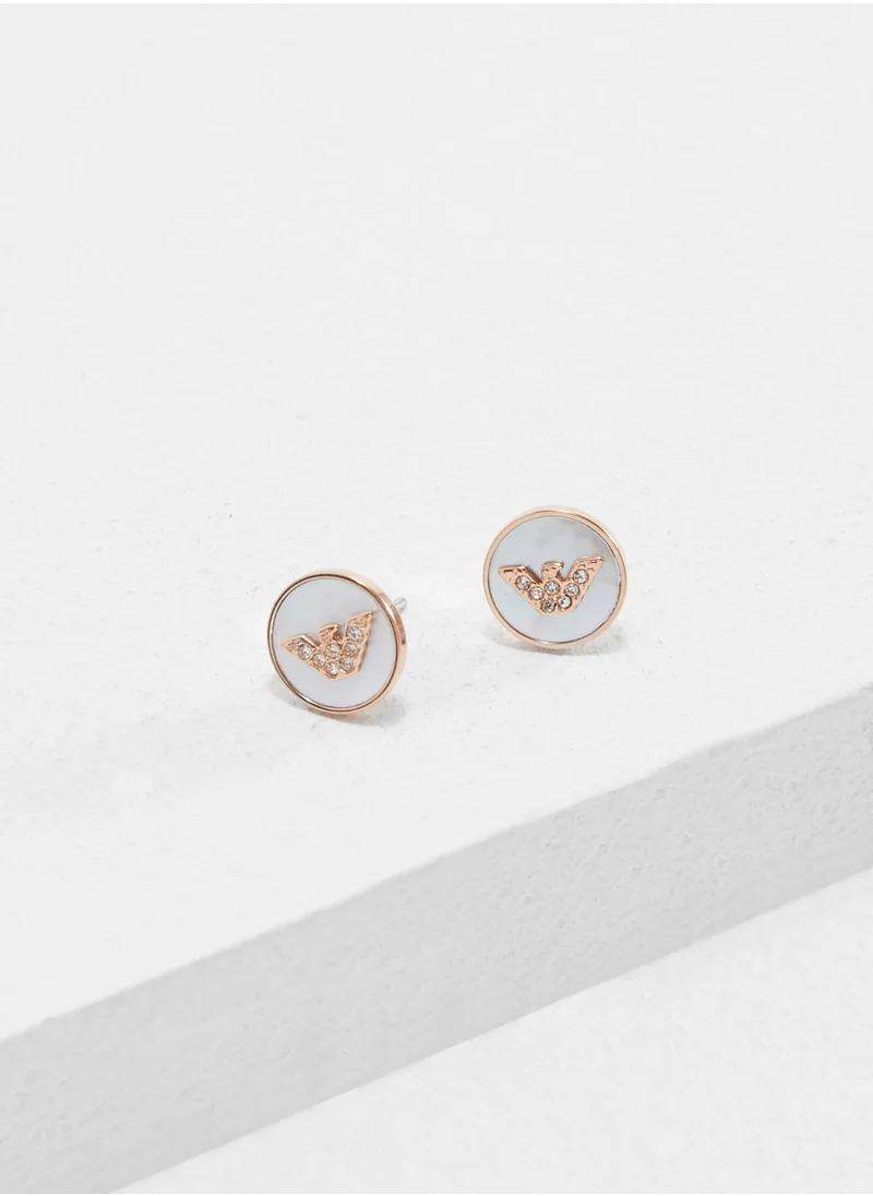 EMPORIO ARMANI Logo Stud Earrings