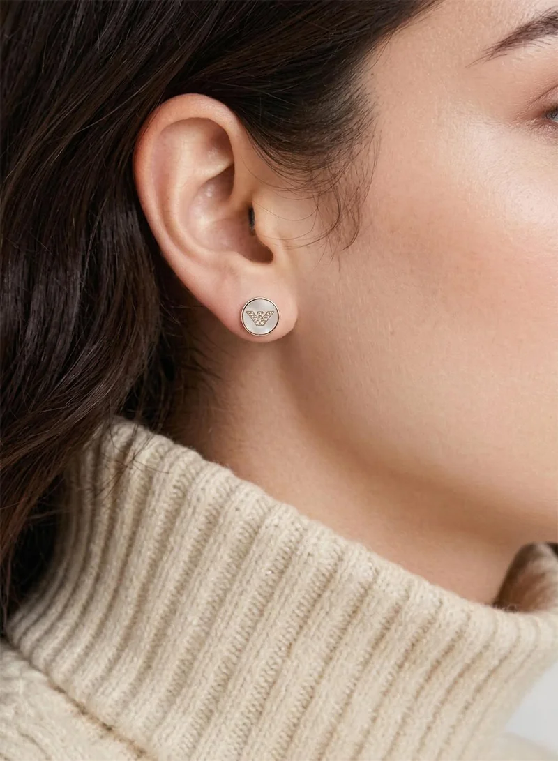 EMPORIO ARMANI  Logo Stud Earrings for Women | Best Price UAE
