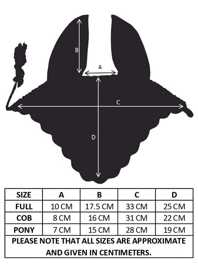 Santa Claus Christmas Horse Fly Bonnet Net Hat Hood Mask Fly Veil Full Hand Made Cotton (COB, Printed) - Image 2