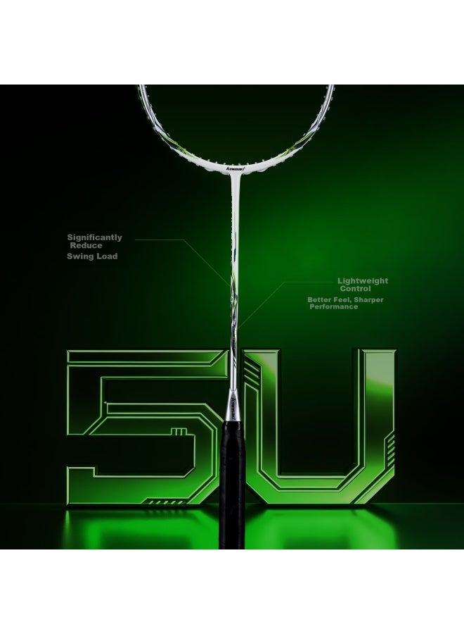 Kawasaki Badminton Racket Full Carbon 5u Ultra-light Beginner Training Single Racket Gz-20 Blue Red - Image 5