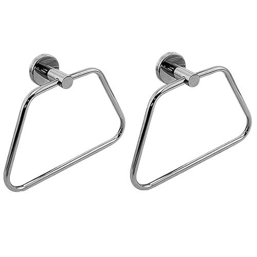 Stainless Steel Napkin Ring/Towel Ring/Napkin Holder/Towel Hanger/Towel Holder for Bathroom/Kitchen/Wash Basin (Silver) 2Pcs (19) 