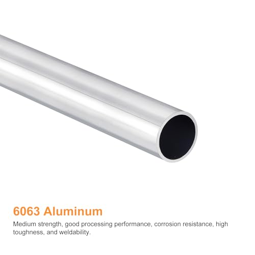 uxcell 6063 Aluminum Round Tube, 22mm OD 19mm Inner Dia 400mm Length Pipe Tubing for Industry DIY Projects - Image 3