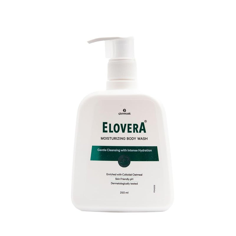 Elovera Body Wash Glenmark 250Ml Enriched With Aloe Vera  Vitamin E Intense Moisturising Formula I Hydrates And Makes The Skin Soft And Healthy I Lightens Skin Blemishes I NonGreasy - Image 1