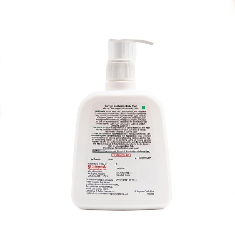 Elovera Body Wash Glenmark 250Ml Enriched With Aloe Vera  Vitamin E Intense Moisturising Formula I Hydrates And Makes The Skin Soft And Healthy I Lightens Skin Blemishes I NonGreasy - Image 2