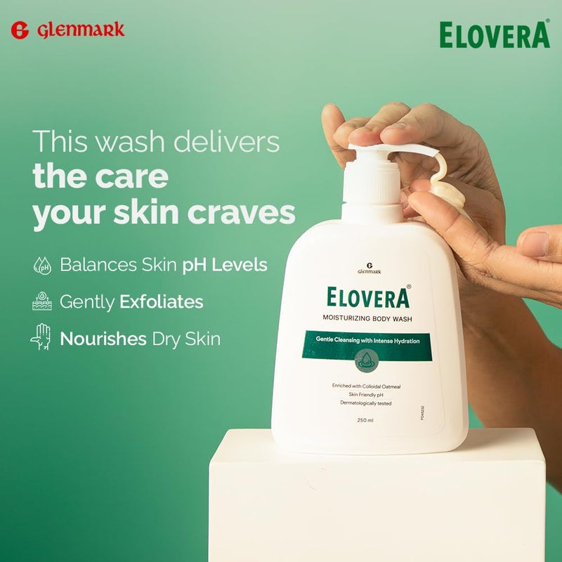 Elovera Body Wash Glenmark 250Ml Enriched With Aloe Vera  Vitamin E Intense Moisturising Formula I Hydrates And Makes The Skin Soft And Healthy I Lightens Skin Blemishes I NonGreasy - Image 4