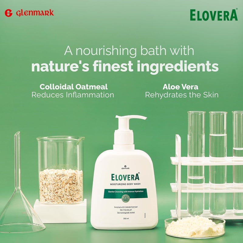 Elovera Body Wash Glenmark 250Ml Enriched With Aloe Vera  Vitamin E Intense Moisturising Formula I Hydrates And Makes The Skin Soft And Healthy I Lightens Skin Blemishes I NonGreasy - Image 5