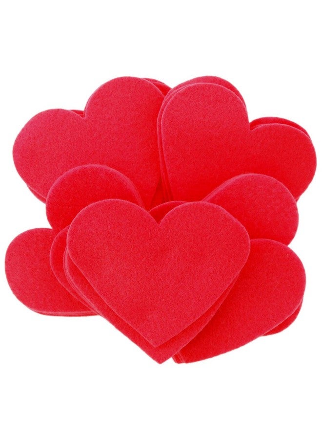 Playfully Ever After 3 Inch 28pc Felt Hearts (Red) - Image 1