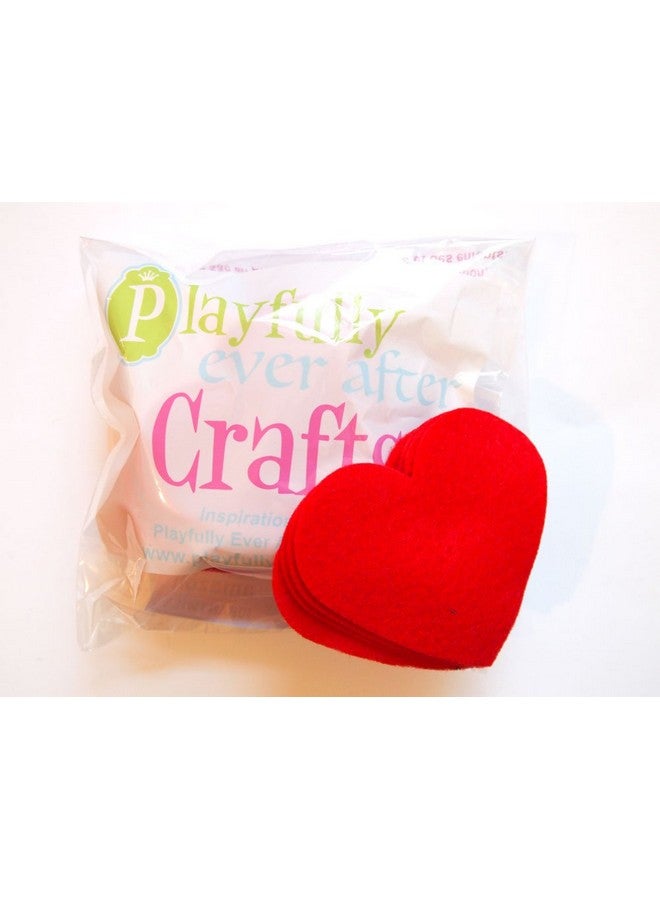 Playfully Ever After 3 Inch 28pc Felt Hearts (Red) - Image 2