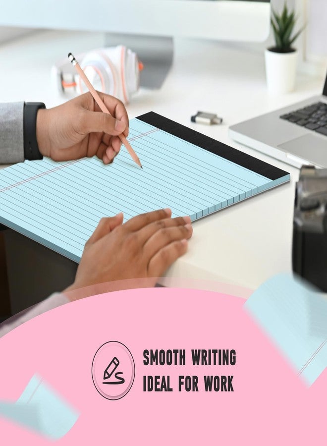 PINJINGPRO 8.5 x 11 Legal Pads, Colored Legal Pads, Wide Ruled, 10 Pack Note Pads 8.5 x 11, Multicolor Perforated Note Pads with Sturdy White Back, Writing Pad,30 Sheets Per Notepad for School, Home, Office - Image 5