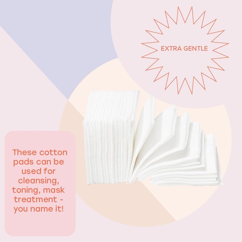 White Rabbit â€“ Naked Cotton Classic â€“ Premium 100% Cotton Pads for Toner Use, Makeup Remover, and Masks | Unbleached, Lint-Free, Extra Soft | Korean Skin Care Product (200 Count) - Image 3