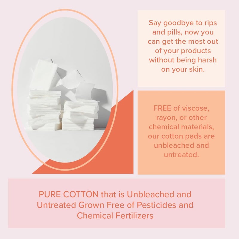 White Rabbit â€“ Naked Cotton Classic â€“ Premium 100% Cotton Pads for Toner Use, Makeup Remover, and Masks | Unbleached, Lint-Free, Extra Soft | Korean Skin Care Product (200 Count) - Image 5