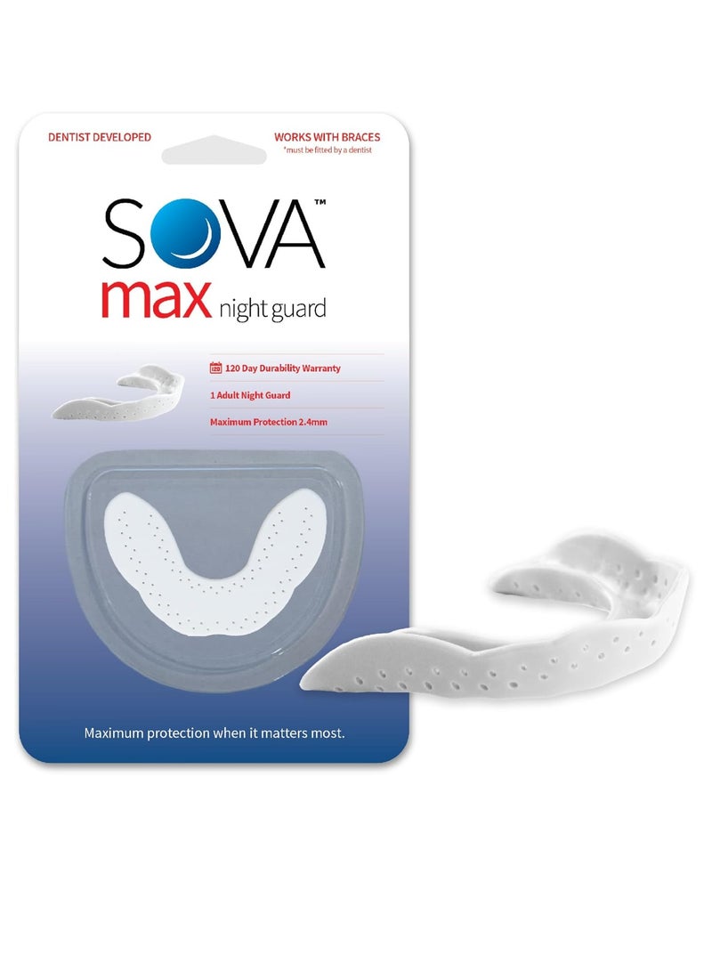 Sova SOVA Max Night Guard - 2.4mm Thin - Custom-Molded Fit - Protects Against Nighttime Teeth Grinding & Clenching - Odor & Taste Free - Remoldable Up to 20 Times - Non Toxic - Image 1