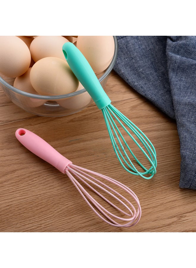 6-inch Stainless Steel Silicone Mini Egg Beater Colorful Mixer Baking Tool Compact Kitchen Utensil Manual Egg Beater-Color:Ink Blue  - Image 4