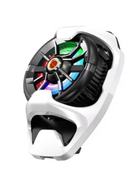 DL22 Mobile Phone Cooling Fan with RGB Lights – Adjustable Semiconductor Radiator Cooler with Portable USB Power, Back Clip Heat Sink for Gaming & Streaming – Ultra-Quiet, Noiseless Design Compatible with Android & iOS Smartphones