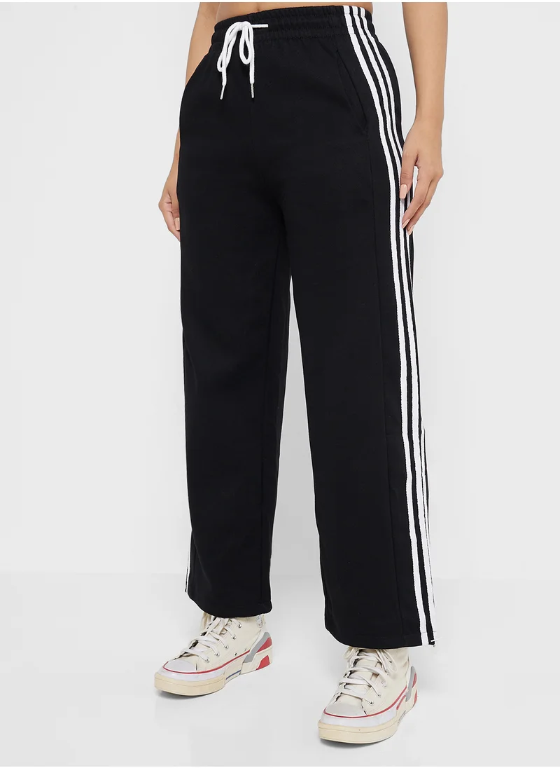 جينجر Contrast Side Stripe Wide Fit Pullon Pants