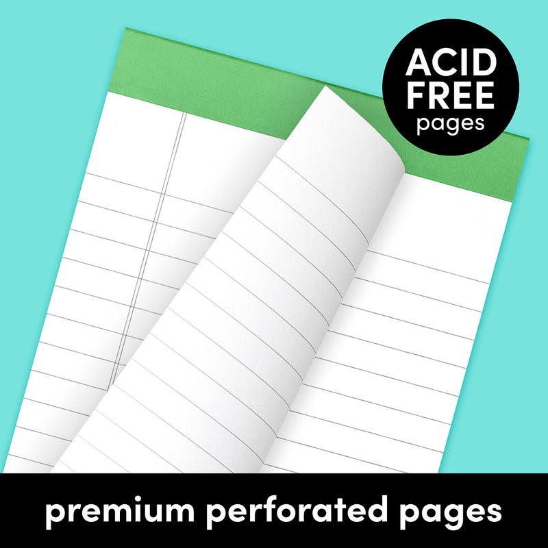 PAPERAGE Lined Legal Pads, (Rainbow), 12 Pack Note Pads, 50 Sheets Each, Wide/Legal Ruled, Note Pads, Paper, 5 inches x 8 inches - Image 3