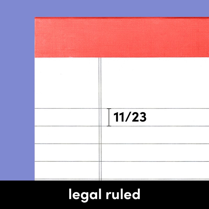 PAPERAGE Lined Legal Pads, (Rainbow), 12 Pack Note Pads, 50 Sheets Each, Wide/Legal Ruled, Note Pads, Paper, 5 inches x 8 inches - Image 5