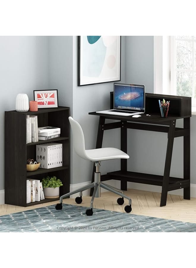 مودرن هوم خزانة كتب باسير ذات 3 أرفف مفتوحة، حل تخزين كلاسيكي وبسيط للكتب والديكور، مثالية لأي غرفة، متوفرة بلمسة نهائية غنية وأنيقة بلون الإسبريسو. - Image 4