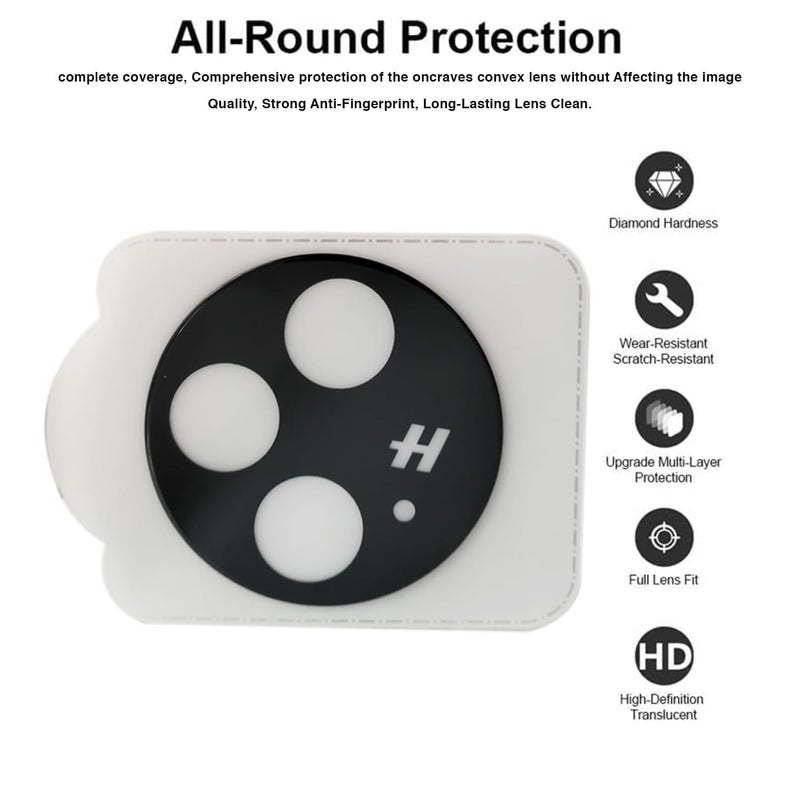 FabeKee Glass Camera Lens Protector For OnePlus Open [9H Hardness] [6D Lens Protector ] [Easy Installation] Black - Image 4