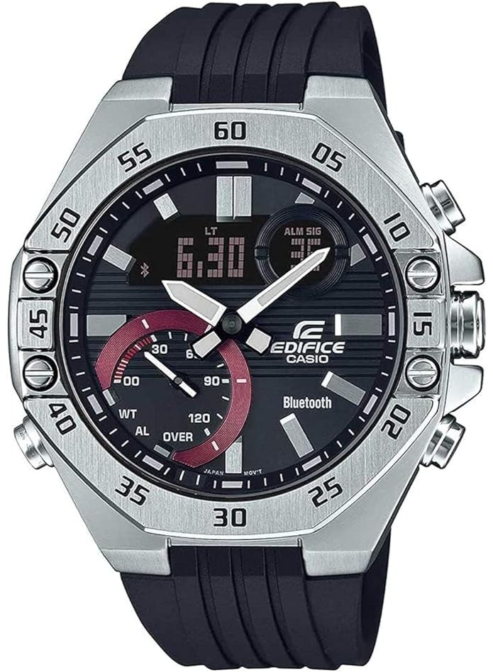 Casio Edifice Men's Watch - ECB-10P-1ADF Black Dial, Black Band - Image 1