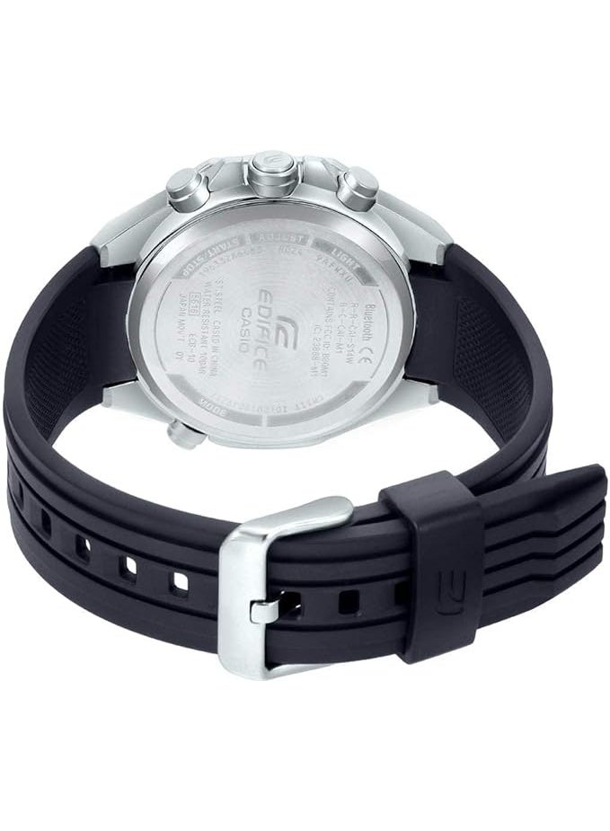 Casio Edifice Men's Watch - ECB-10P-1ADF Black Dial, Black Band - Image 3