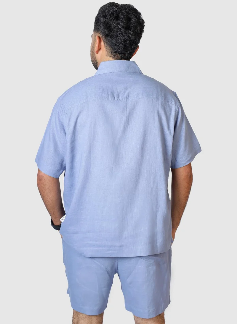Jimmy Le Bond Linen Plain Regular Fit Set of Shirt and Pants