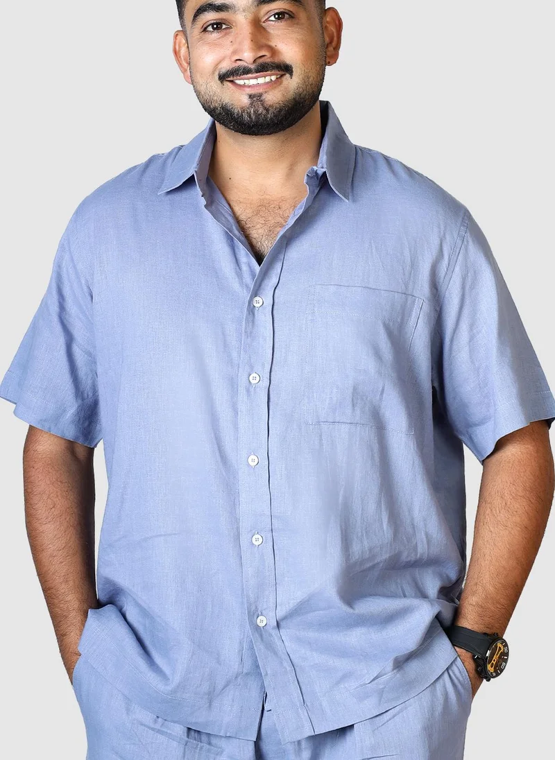 Jimmy Le Bond Linen Plain Regular Fit Set of Shirt and Pants