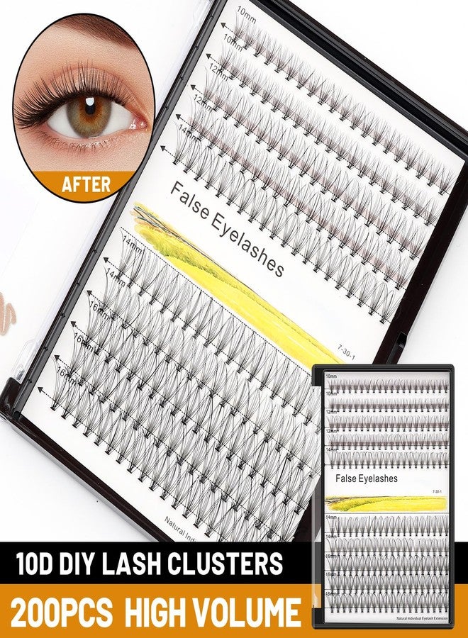 Vayator →VAYATOR False Eyelashes Kit 7D/10D/20D/30D/40D/50D 200pcs D Curl 10-18mm Mixed Mink Eyelashes Extension Natural Faux Eyelashes Individual Lashes Makeup Tools (10D-12-14mm Mixed) - Image 5