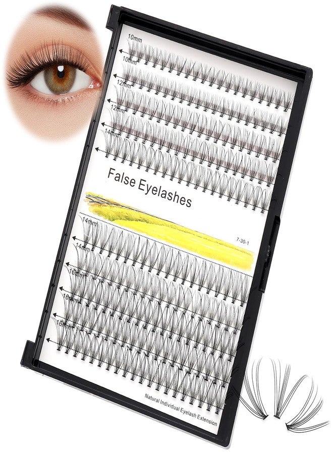 Vayator →VAYATOR False Eyelashes Kit 7D/10D/20D/30D/40D/50D 200pcs D Curl 10-18mm Mixed Mink Eyelashes Extension Natural Faux Eyelashes Individual Lashes Makeup Tools (10D-12-14mm Mixed) - Image 1