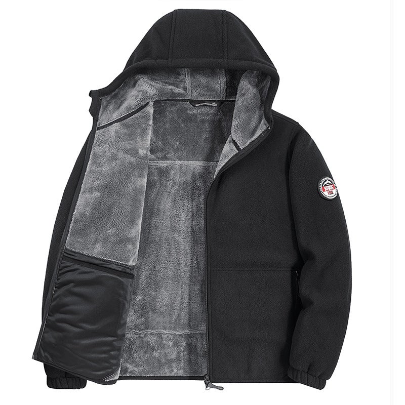 Fall/Winter Boys New Fleece-Lined Fleece Coat Inner Fleece-Lined Double Warm Loose Boys Coat 23 - Image 1