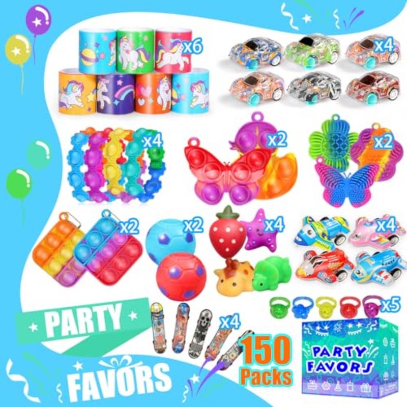Party Favors for 8-12 4-8, 150-Pack Fidget Toys Bulk, Treasure Box Toys for Classroom, Stocking Stuffers Goodie Bags, Classroom Prizes, Birthday Holiday for Boys Girls - Image 2