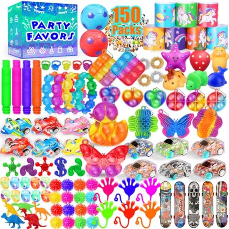Party Favors for 8-12 4-8, 150-Pack Fidget Toys Bulk, Treasure Box Toys for Classroom, Stocking Stuffers Goodie Bags, Classroom Prizes, Birthday Holiday for Boys Girls - Image 1