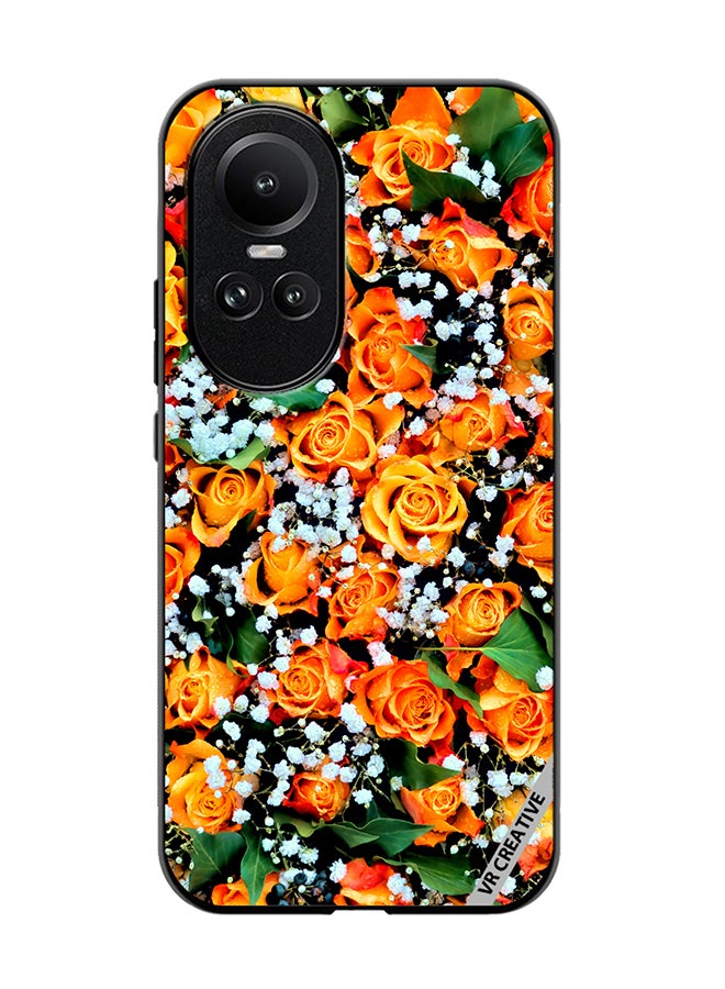 VR CREATIVE Protective Case Cover For Oppo Reno 10 Real Flower Design Multicolour - Image 1