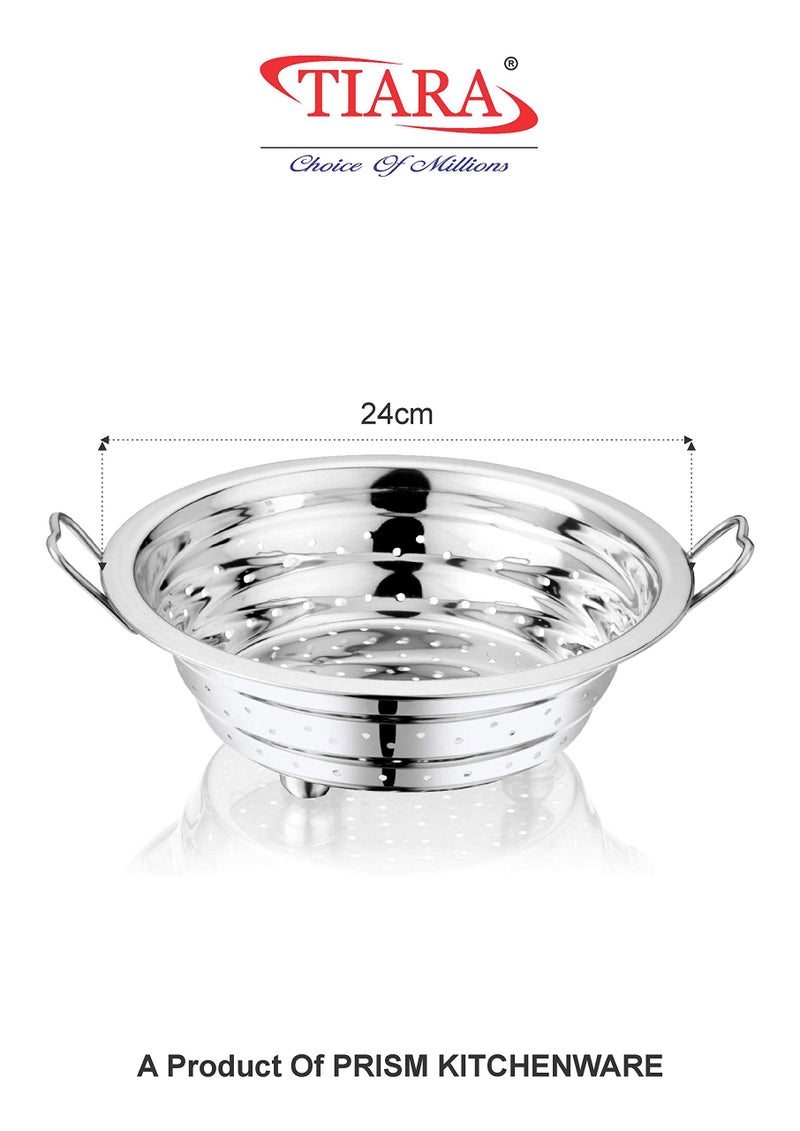TIARA - AAKRUTI No. 3 Colander Stainless Steel, Washing Bowl, Strainer for Kitchen 1pc (Medium) - Image 4