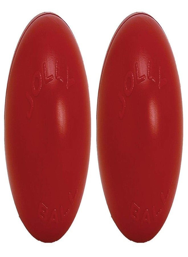 Jolly Pets 2 Pack of Push-N-Play Ball Dog Toys, Red, 6-Inch - Image 2
