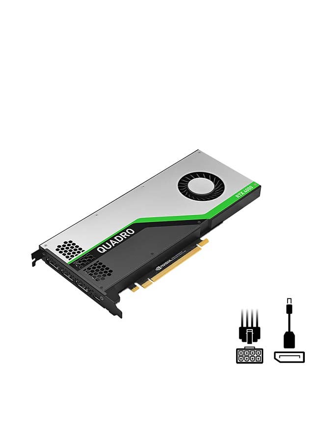 بي إن واي بطاقة رسومات إنفيديا كوادرو rtx 4000 فضي/أسود/أخضر - Image 4