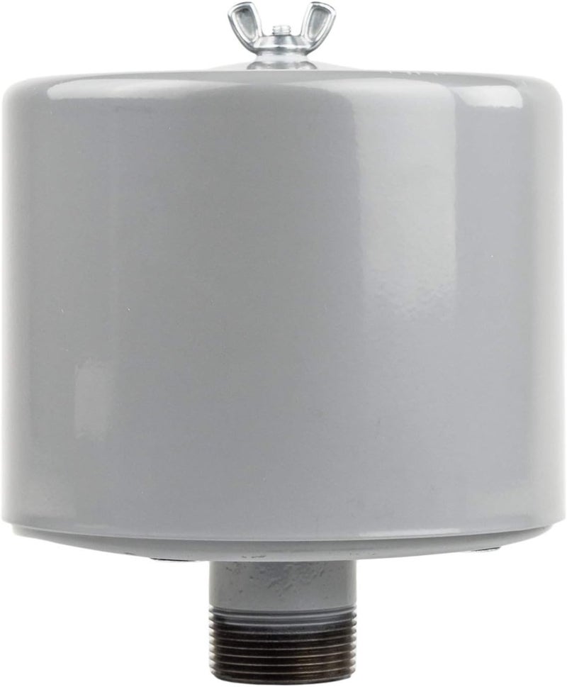 Solberg 1.25" Inch Air Compressor Intake Filter Silencer with Metal Housing Canister - Image 1